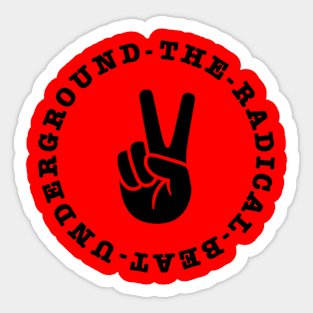 THE RADICAL BEAT UNDERGROUND Black Logo Sticker